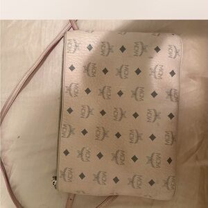MCM Light Pink Logo Crossbody Bag